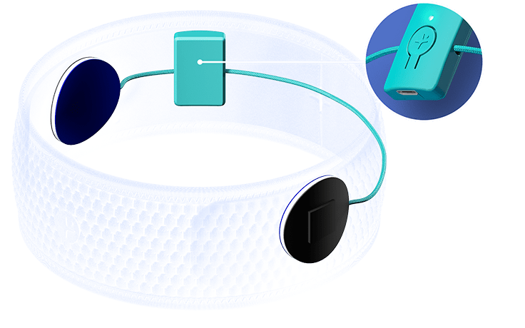 Vous ne sentirez pas les écouteurs extra-fins du HoomBand. Le module bluetooth 5.0 permet de lire les audios sans être dérangé par un câble.